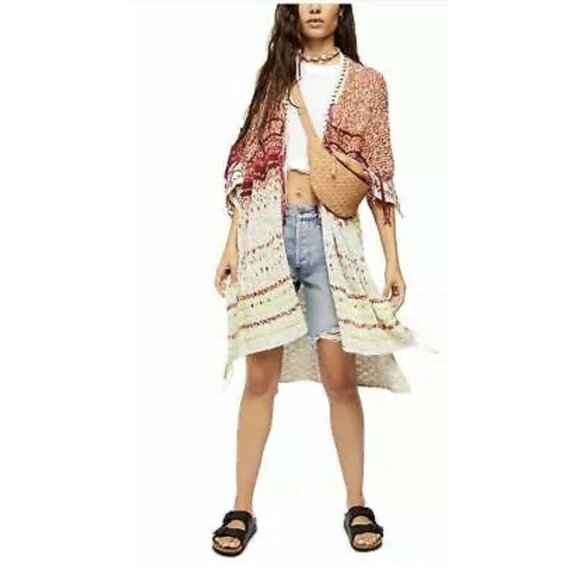 Free People Skies The Limit Cardigan Desert Dream Combo - Picture 4 of 4